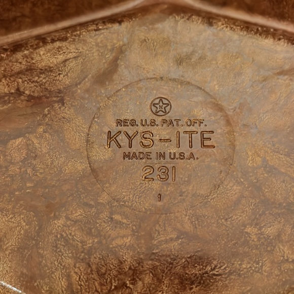 Vintage 1950’s KYS-ITE #231 Melamine Melmac Cork Pattern 11” set of 8 Plates - Picture 7 of 7